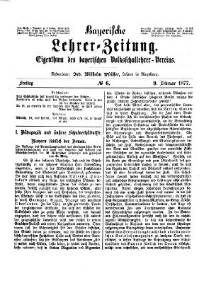 Bayerische Lehrerzeitung Freitag 9. Februar 1877