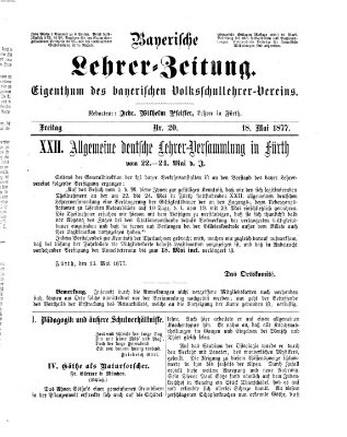 Bayerische Lehrerzeitung Freitag 18. Mai 1877