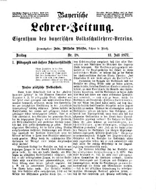 Bayerische Lehrerzeitung Freitag 13. Juli 1877