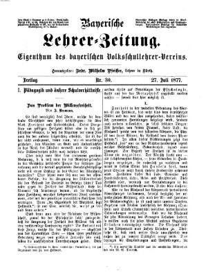 Bayerische Lehrerzeitung Freitag 27. Juli 1877