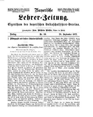 Bayerische Lehrerzeitung Freitag 28. September 1877