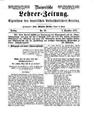 Bayerische Lehrerzeitung Freitag 7. Dezember 1877