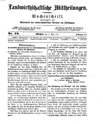 Landwirthschaftliche Mittheilungen Sonntag 6. Mai 1877