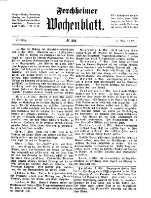 Amtsblatt für die Königlichen Bezirksämter Forchheim und Ebermannstadt sowie für die Königliche Stadt Forchheim Dienstag 8. Mai 1877