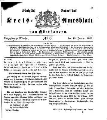 Königlich-bayerisches Kreis-Amtsblatt von Oberbayern (Münchner Intelligenzblatt) Freitag 19. Januar 1877