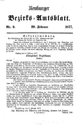 Neuburger Bezirks-Amtsblatt Dienstag 20. Februar 1877