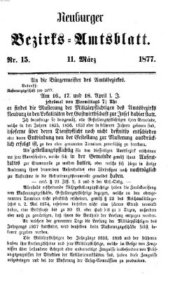 Neuburger Bezirks-Amtsblatt Sonntag 11. März 1877