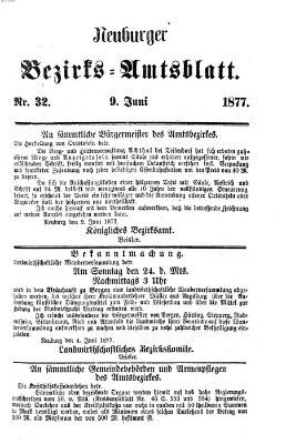 Neuburger Bezirks-Amtsblatt Samstag 9. Juni 1877