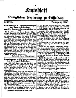 Amtsblatt für den Regierungsbezirk Düsseldorf Samstag 24. Februar 1877