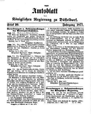 Amtsblatt für den Regierungsbezirk Düsseldorf Samstag 19. Mai 1877
