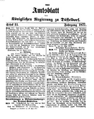 Amtsblatt für den Regierungsbezirk Düsseldorf Samstag 26. Mai 1877