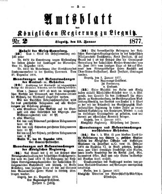 Amts-Blatt der Preußischen Regierung zu Liegnitz Samstag 13. Januar 1877