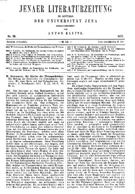 Jenaer Literaturzeitung Samstag 28. Juli 1877