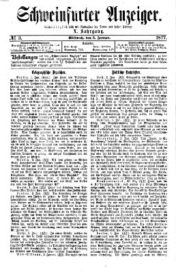 Schweinfurter Anzeiger Mittwoch 3. Januar 1877