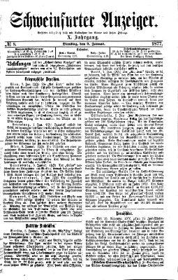 Schweinfurter Anzeiger Dienstag 9. Januar 1877