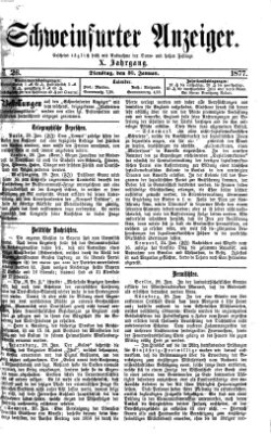 Schweinfurter Anzeiger Dienstag 30. Januar 1877