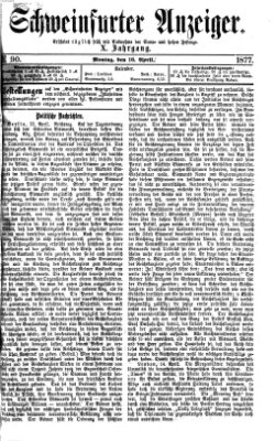 Schweinfurter Anzeiger Montag 16. April 1877