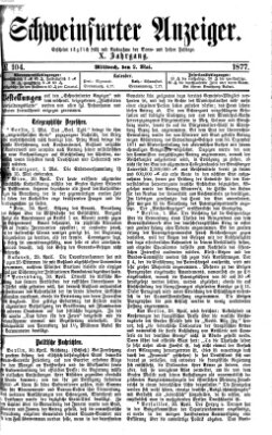 Schweinfurter Anzeiger Mittwoch 2. Mai 1877