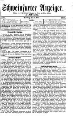 Schweinfurter Anzeiger Samstag 5. Mai 1877