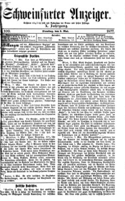 Schweinfurter Anzeiger Dienstag 8. Mai 1877