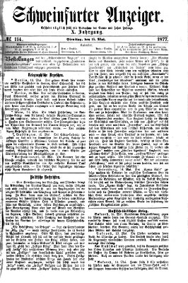 Schweinfurter Anzeiger Dienstag 15. Mai 1877