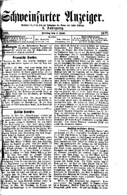 Schweinfurter Anzeiger Freitag 1. Juni 1877