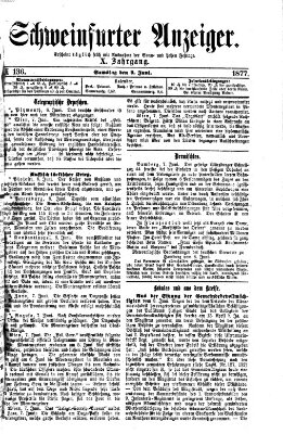 Schweinfurter Anzeiger Samstag 9. Juni 1877