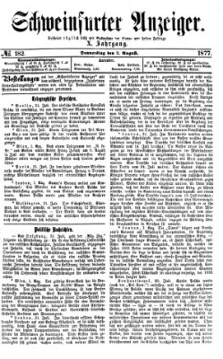 Schweinfurter Anzeiger Donnerstag 2. August 1877