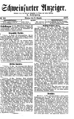 Schweinfurter Anzeiger Montag 13. August 1877