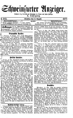 Schweinfurter Anzeiger Dienstag 14. August 1877