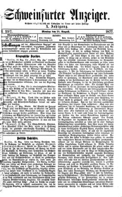 Schweinfurter Anzeiger Montag 20. August 1877