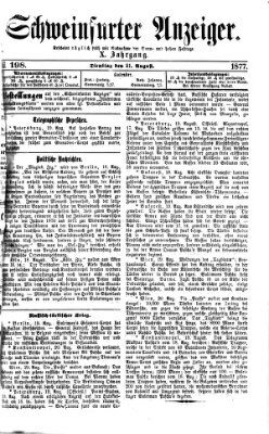 Schweinfurter Anzeiger Dienstag 21. August 1877