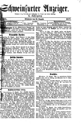 Schweinfurter Anzeiger Mittwoch 22. August 1877