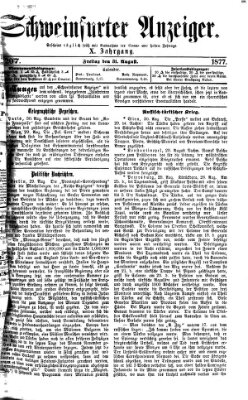 Schweinfurter Anzeiger Freitag 31. August 1877