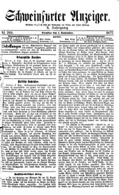 Schweinfurter Anzeiger Dienstag 4. September 1877