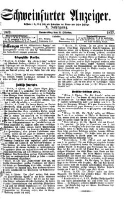 Schweinfurter Anzeiger Donnerstag 11. Oktober 1877