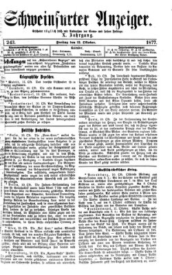 Schweinfurter Anzeiger Freitag 12. Oktober 1877