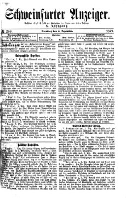 Schweinfurter Anzeiger Dienstag 4. Dezember 1877