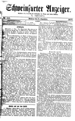 Schweinfurter Anzeiger Montag 10. Dezember 1877