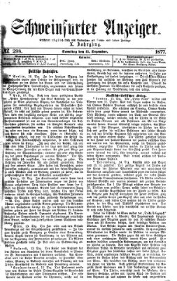 Schweinfurter Anzeiger Samstag 15. Dezember 1877