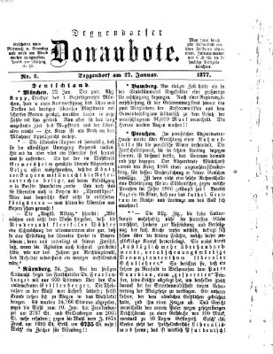 Deggendorfer Donaubote Samstag 27. Januar 1877