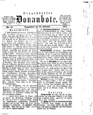 Deggendorfer Donaubote Samstag 24. Februar 1877