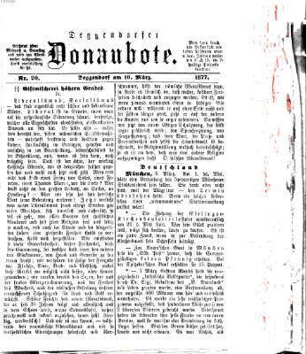 Deggendorfer Donaubote Samstag 10. März 1877