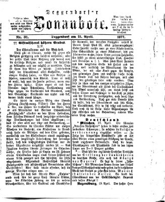 Deggendorfer Donaubote Samstag 21. April 1877