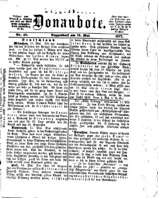 Deggendorfer Donaubote Samstag 19. Mai 1877