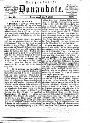 Deggendorfer Donaubote Samstag 9. Juni 1877