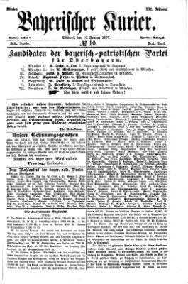 Bayerischer Kurier Mittwoch 10. Januar 1877