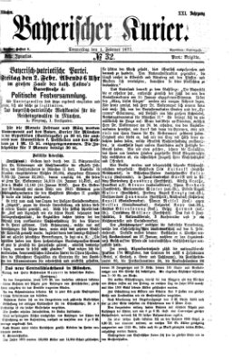 Bayerischer Kurier Donnerstag 1. Februar 1877