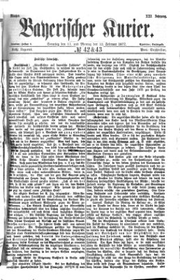 Bayerischer Kurier Sonntag 11. Februar 1877