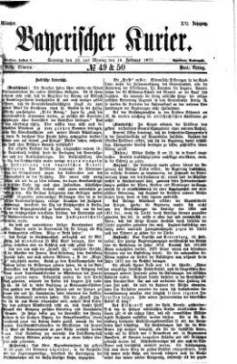 Bayerischer Kurier Sonntag 18. Februar 1877